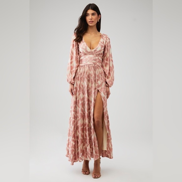NWT Free People x Jen’s Pirate Booty Rising Star Lapis Pink Maxi Dress✨ Size XS - Picture 2 of 12